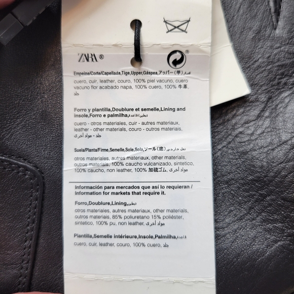 NWT Zara Men's Chelsea Boots Black Leather Made In Spain Size 39 US 6 - Picture 10 of 11